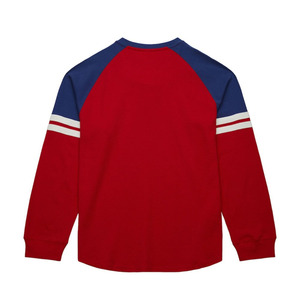 New York Rangers Mitchell & Ness Thermal Henley Long Sleeve T-Shirt - Red | US 202122428