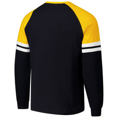 Pittsburgh Penguins Mitchell & Ness Thermal Henley Long Sleeve T-Shirt - Black | US 202122433