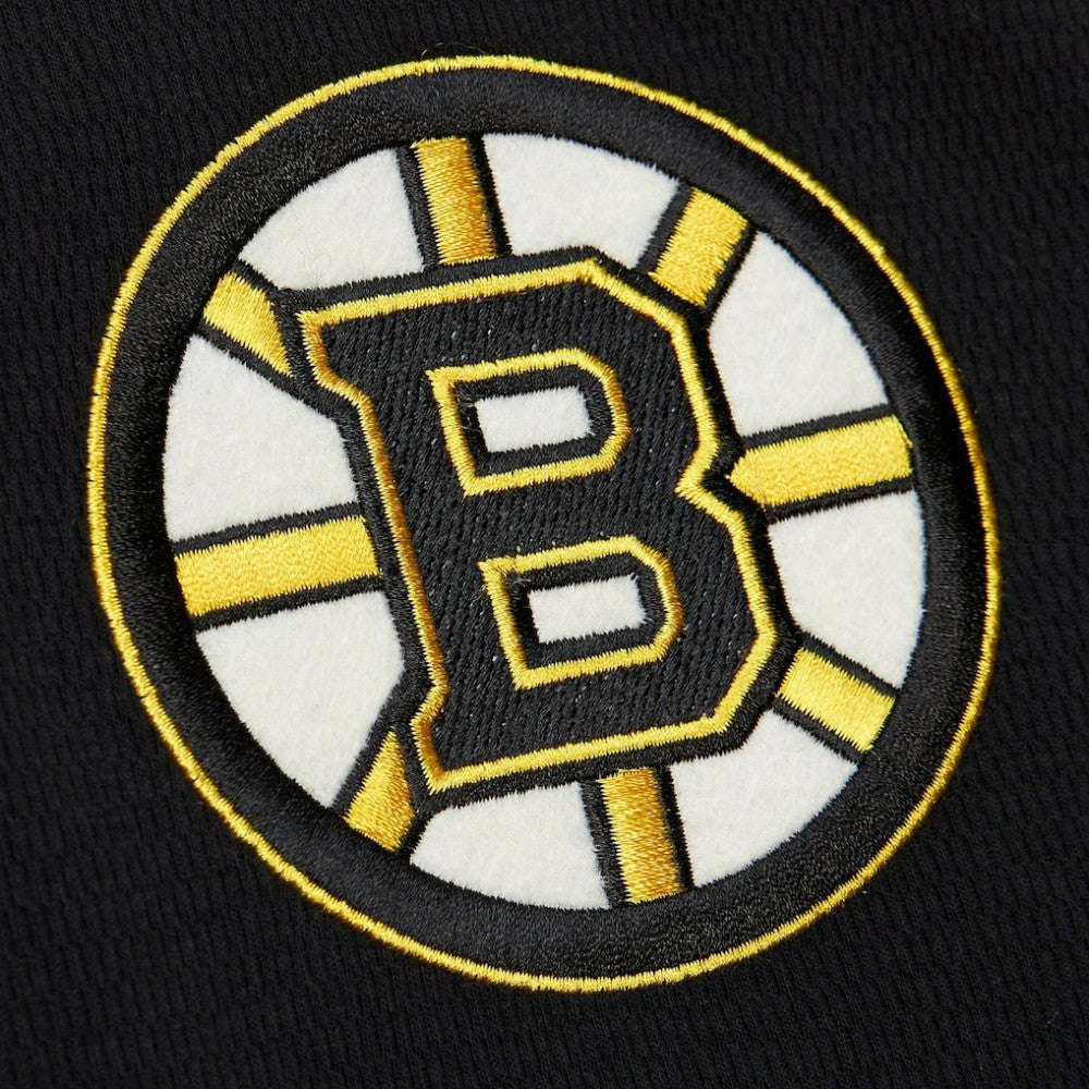 Boston Bruins Mitchell & Ness Thermal Henley Long Sleeve T-Shirt - Black | US 202122434
