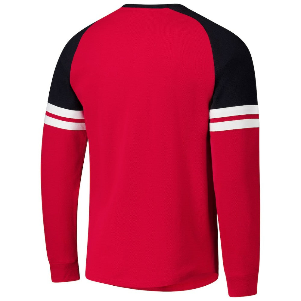 Chicago Blackhawks Mitchell & Ness Thermal Henley Long Sleeve T-Shirt - Red | US 202122437
