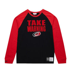 Carolina Hurricanes Mitchell & Ness Legendary Slub Raglan Long Sleeve T-Shirt - Black/Red | US 202122438