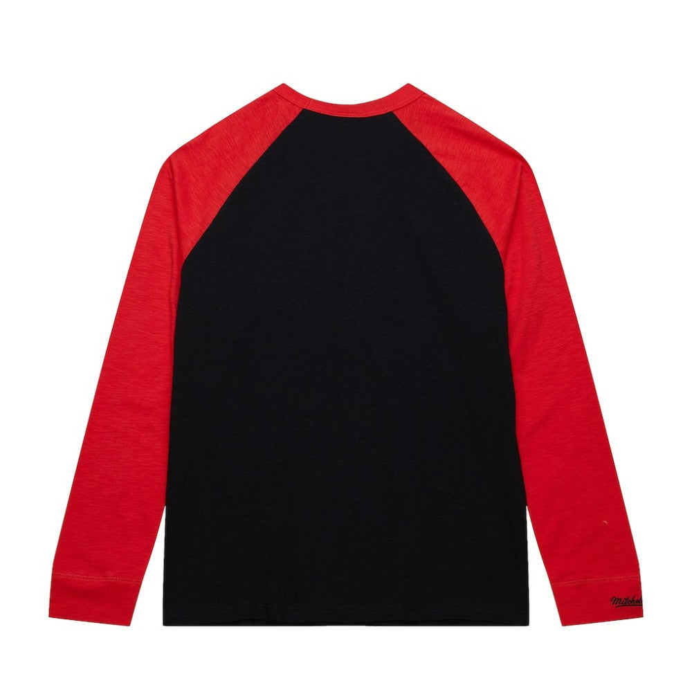 Carolina Hurricanes Mitchell & Ness Legendary Slub Raglan Long Sleeve T-Shirt - Black/Red | US 202122438
