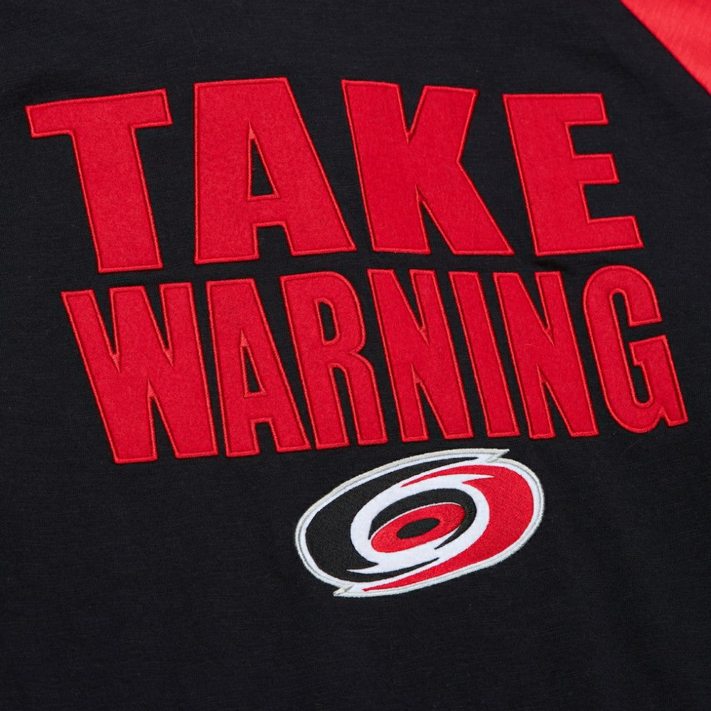 Carolina Hurricanes Mitchell & Ness Legendary Slub Raglan Long Sleeve T-Shirt - Black/Red | US 202122438