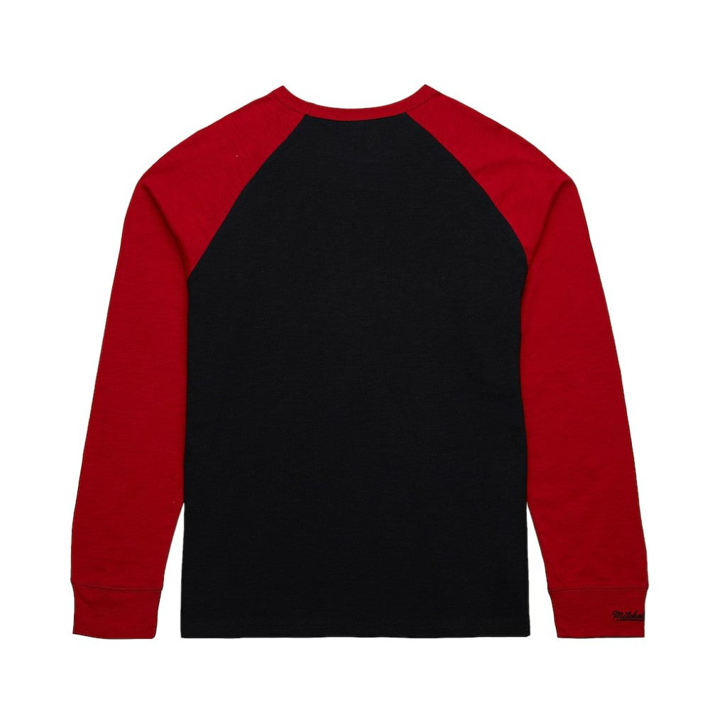 New Jersey Devils Mitchell & Ness Legendary Slub Raglan Long Sleeve T-Shirt - Black/Red | US 202122439