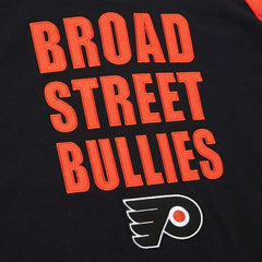 Philadelphia Flyers Mitchell & Ness Legendary Slub Raglan Long Sleeve T-Shirt - Black/Orange | US 202122442