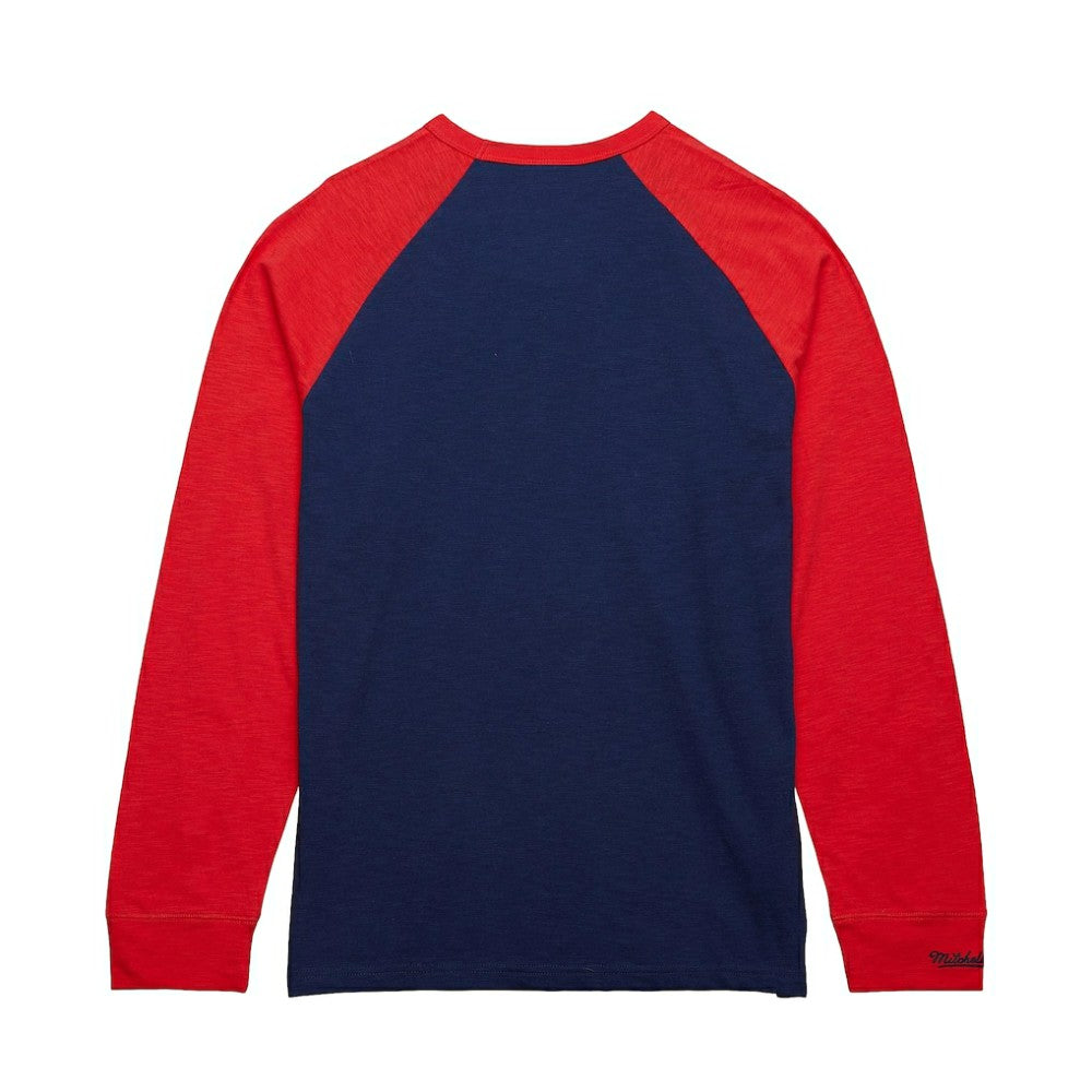 Washington Capitals Mitchell & Ness Legendary Slub Raglan Long Sleeve T-Shirt - Navy/Red | US 202122444