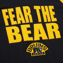 Boston Bruins Mitchell & Ness Legendary Slub Raglan Long Sleeve T-Shirt - Black/Gold | US 202122446