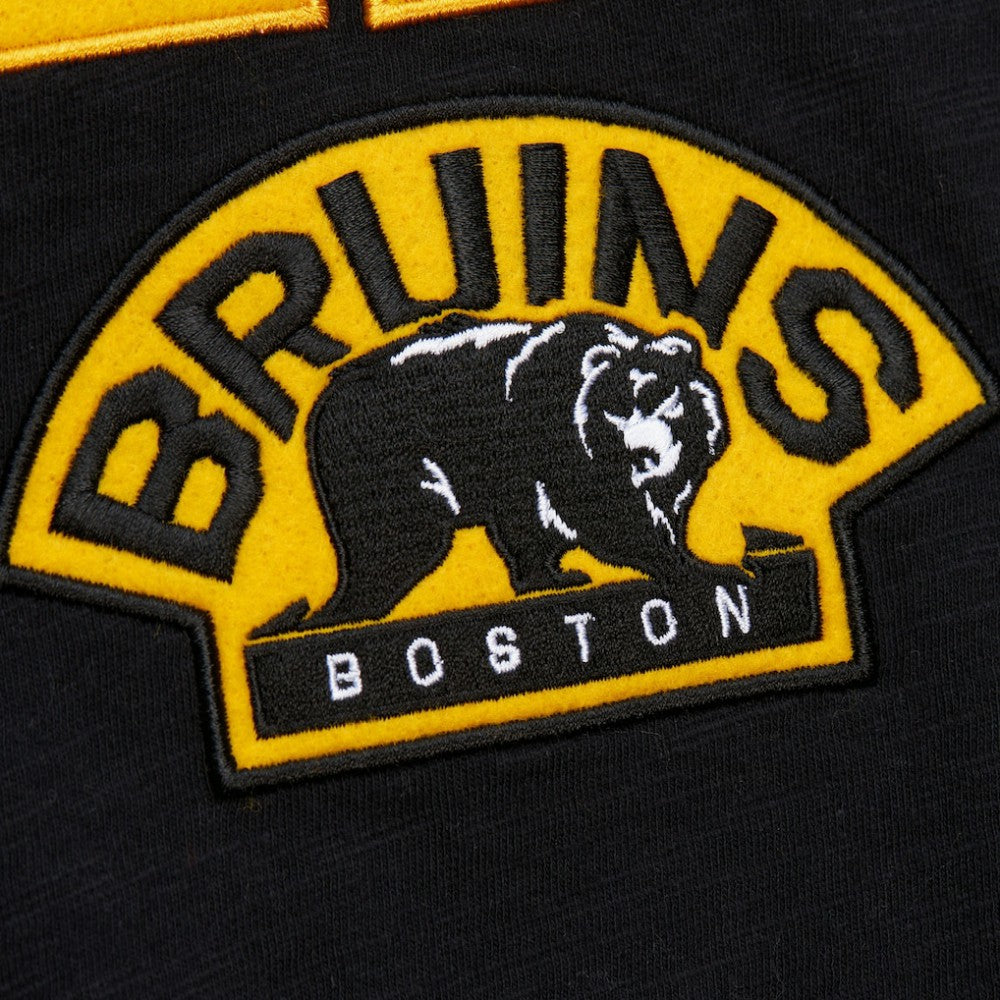 Boston Bruins Mitchell & Ness Legendary Slub Raglan Long Sleeve T-Shirt - Black/Gold | US 202122446