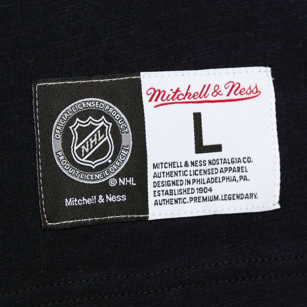Chicago Blackhawks Mitchell & Ness Legendary Slub Raglan Long Sleeve T-Shirt - Black/Red | US 202122448