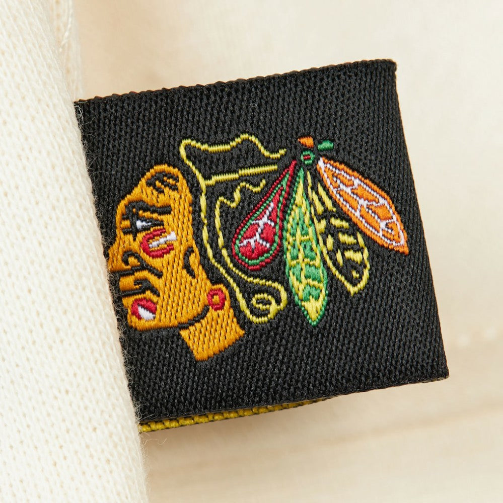 Chicago Blackhawks Mitchell & Ness Women's Logo 3.0 Pullover Sweatshirt - Cream | US 202122453