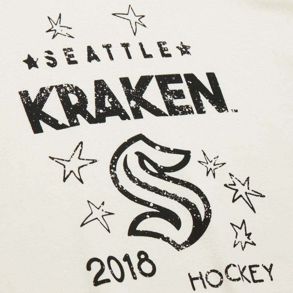 Seattle Kraken Mitchell & Ness Women's Logo 3.0 Pullover Sweatshirt - Cream | US 202122454