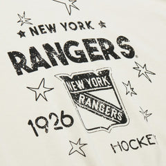 New York Rangers Mitchell & Ness Women's Logo 3.0 Pullover Sweatshirt - Cream | US 202122455