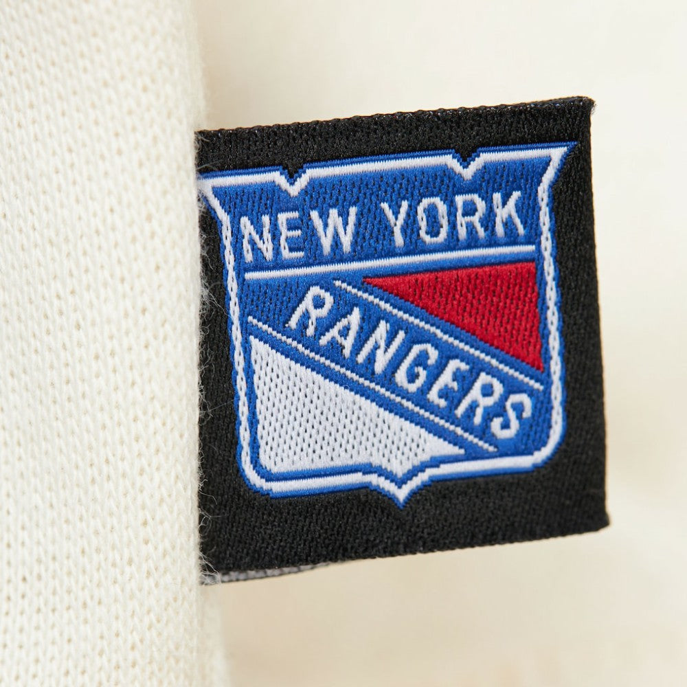 New York Rangers Mitchell & Ness Women's Logo 3.0 Pullover Sweatshirt - Cream | US 202122455