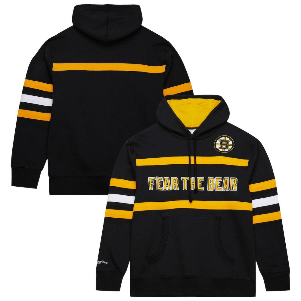 Boston Bruins Mitchell & Ness Head Coach Slogan Pullover Hoodie - Black | US 202122463
