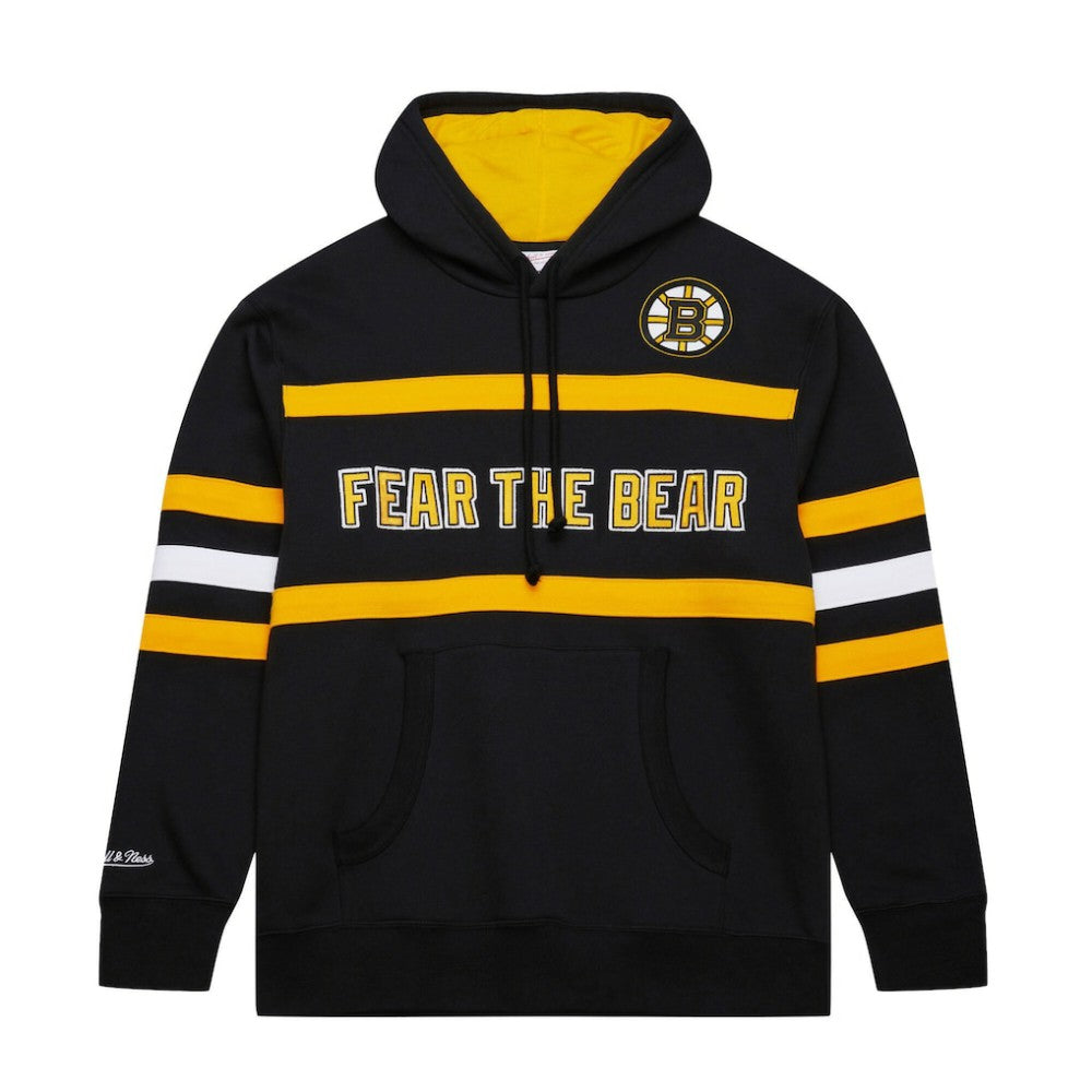 Boston Bruins Mitchell & Ness Head Coach Slogan Pullover Hoodie - Black | US 202122463
