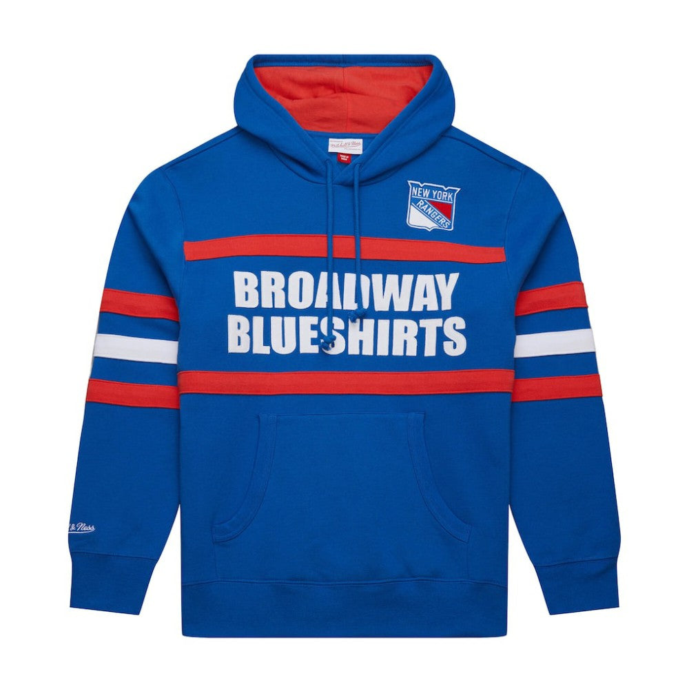 New York Rangers Mitchell & Ness Head Coach Slogan Pullover Hoodie - Blue | US 202122464