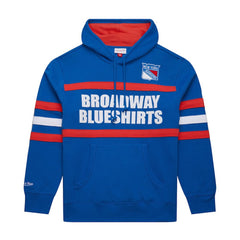 New York Rangers Mitchell & Ness Head Coach Slogan Pullover Hoodie - Blue | US 202122464