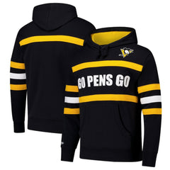 Pittsburgh Penguins Mitchell & Ness Head Coach Slogan Pullover Hoodie - Black | US 202122466