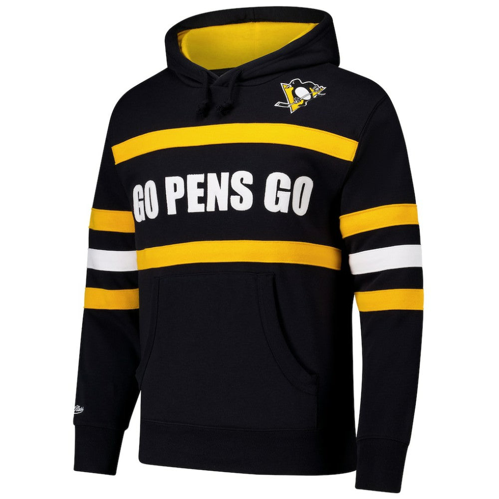 Pittsburgh Penguins Mitchell & Ness Head Coach Slogan Pullover Hoodie - Black | US 202122466