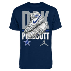 Dak Prescott Dallas Cowboys Jordan Brand Kicks Graphic T-Shirt - Navy T-shirts