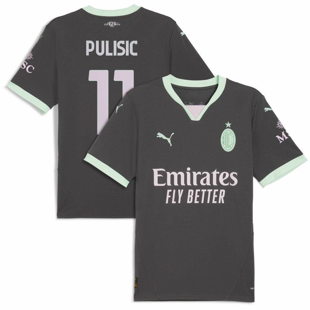 Christian Pulisic AC Milan 2024/25 Third Replica Player Jersey Charcoal - Puma online
