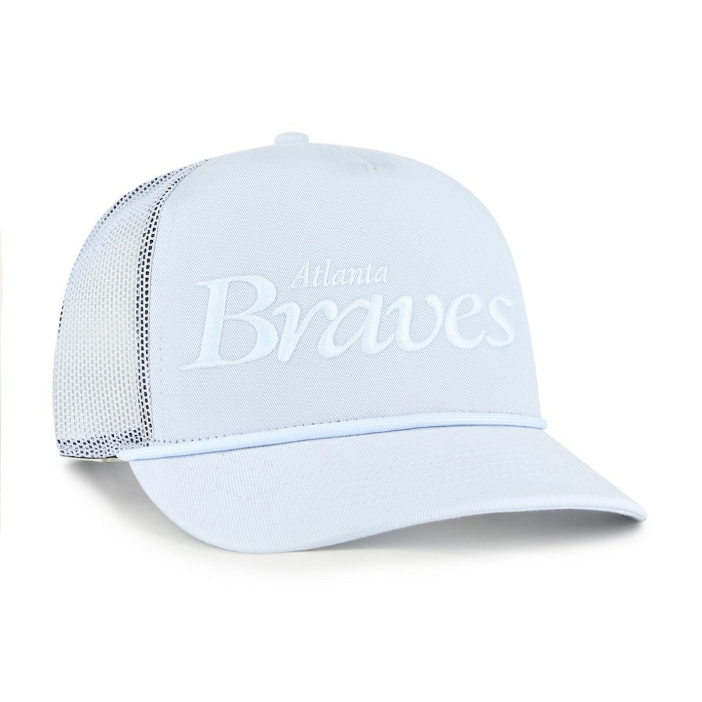 Atlanta Braves '47 Foundation Script Hitch Adjustable Trucker Hat - Light Blue Hats