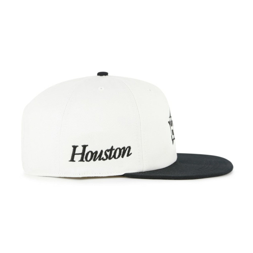 Houston Astros '47 Foundation Captain Snapback Hat - White/Black Hats