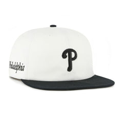 Philadelphia Phillies '47 Foundation Captain Snapback Hat - White/Black Hats