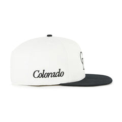 Colorado Rockies '47 Foundation Captain Snapback Hat - White/Black Hats