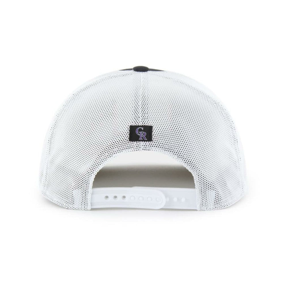 Colorado Rockies '47 Scratch Adjustable Trucker Hat - Black/White Hats