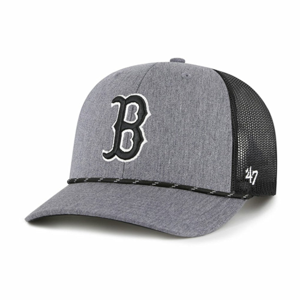 Boston Red Sox '47 Carbon Rope Trucker Adjustable Hat - Charcoal Hats