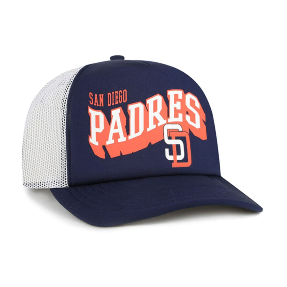San Diego Padres '47 Meander Foam Trucker Snapback Hat - Navy Hats