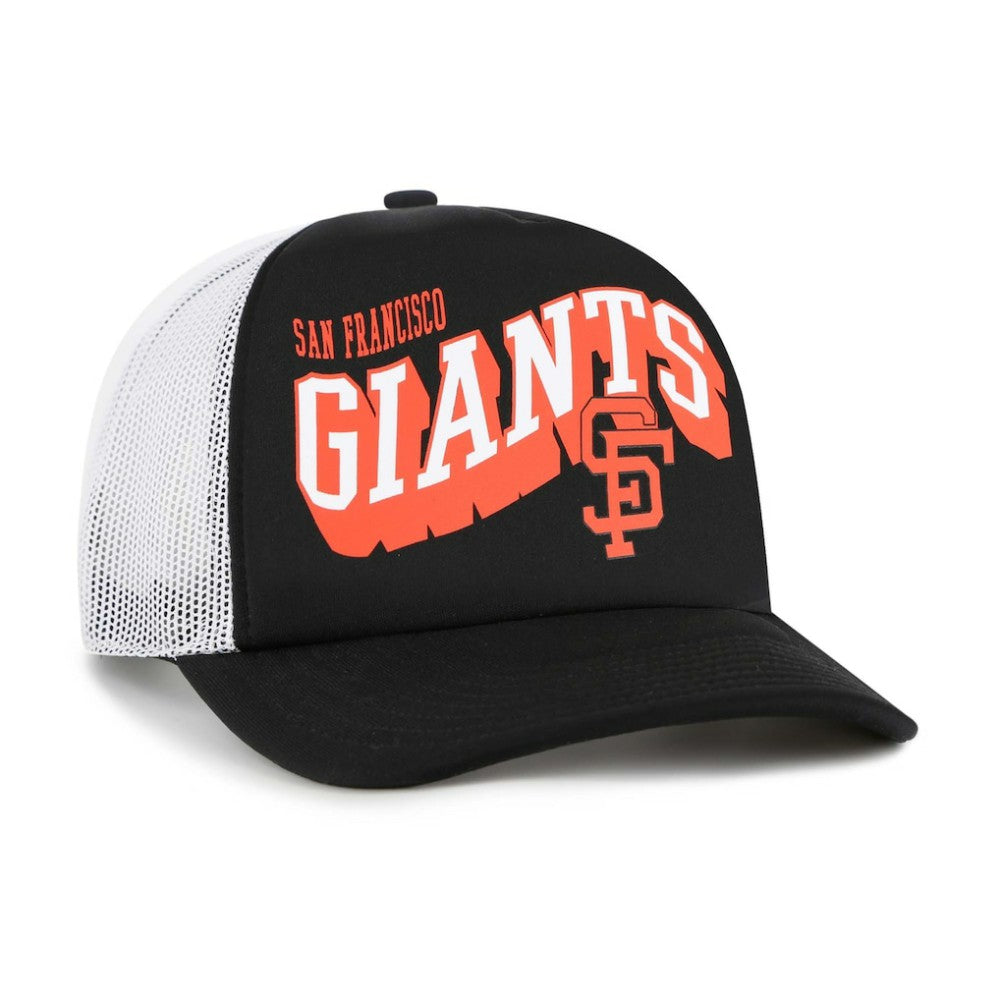 San Francisco Giants '47 Meander Foam Trucker Snapback Hat - Black Hats