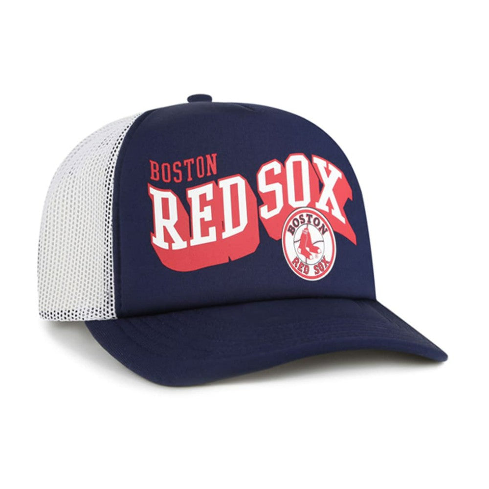 Boston Red Sox '47 Meander Foam Trucker Snapback Hat - Navy Hats