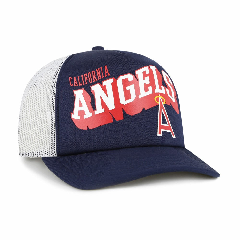 Los Angeles Angels '47 Meander Foam Trucker Snapback Hat - Navy Hats