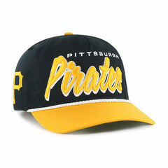 Pittsburgh Pirates '47 Dropshadow Rope Hitch Adjustable Hat - Black Hats