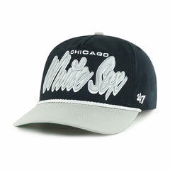 Chicago White Sox '47 Dropshadow Rope Hitch Adjustable Hat - Black Hats