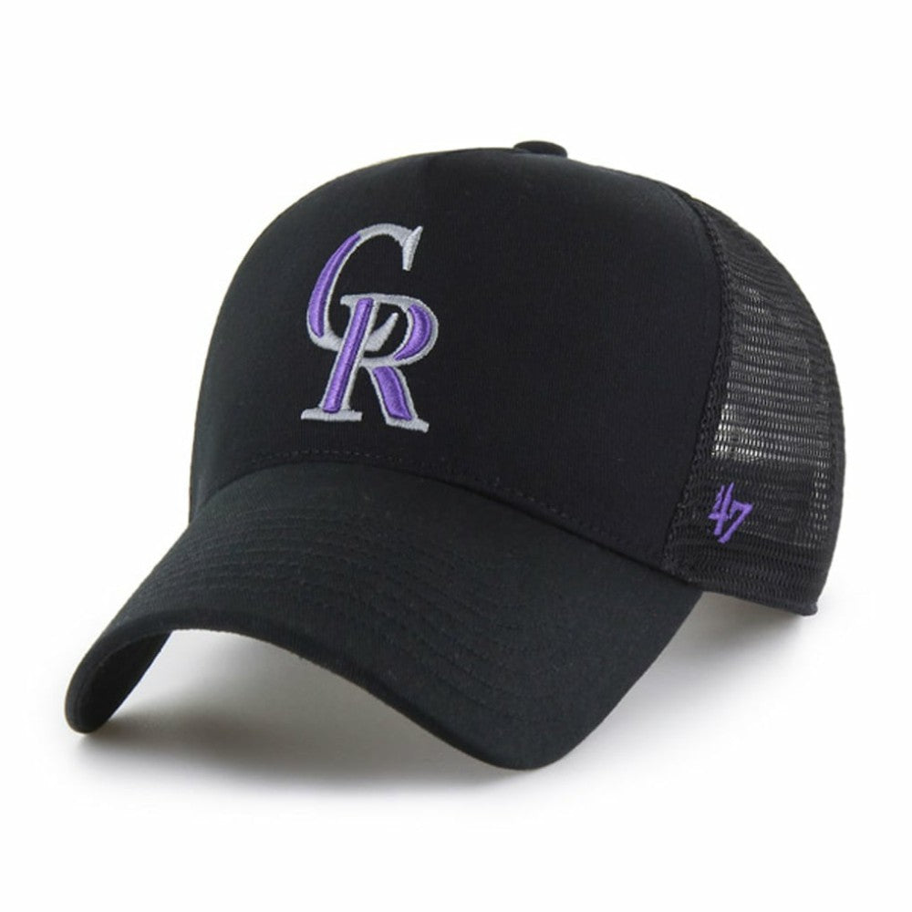 Colorado Rockies '47 Ballpark Offside Adjustable Trucker Hat - Black Hats