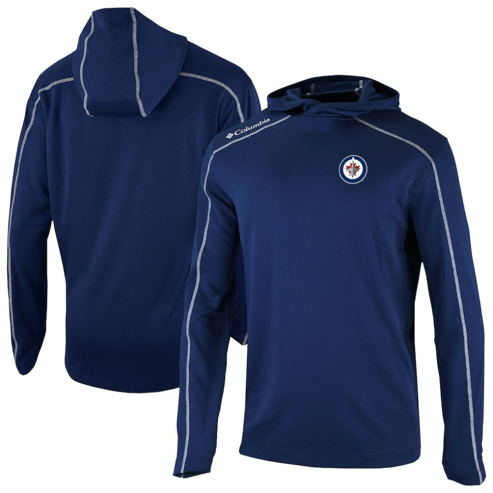 Winnipeg Jets Columbia Shotgun Omni-Wick Pullover Hoodie - Navy | US 202128411