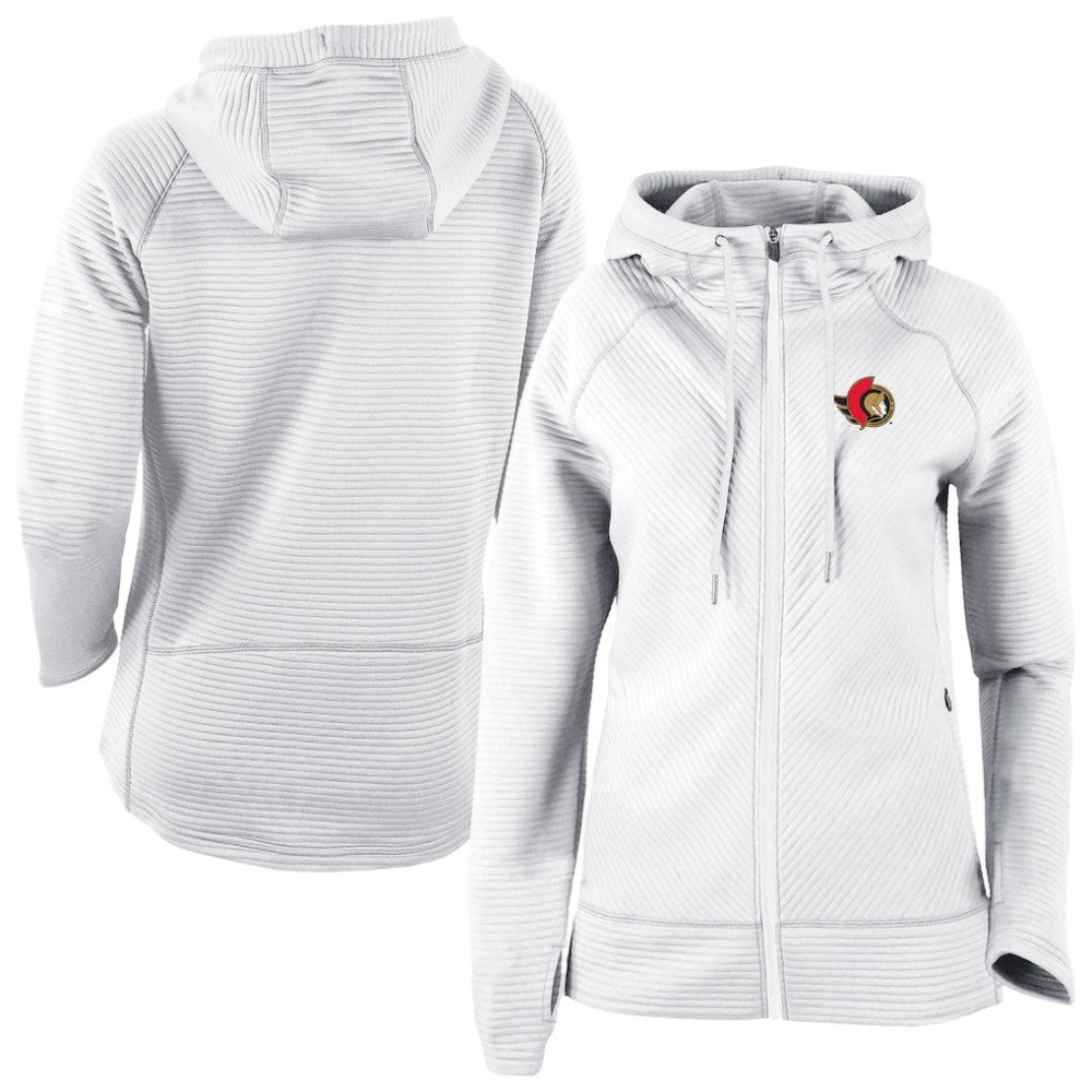 Ottawa Senators Columbia Omni-Wick Pack It Up Full-Zip Jacket - White | US 202128451