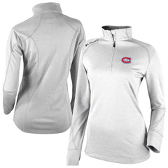 Montreal Canadiens Columbia Women's Omni-Wick Shotgun 2.0 Quarter-Zip Pullover Top - White | US 202128455