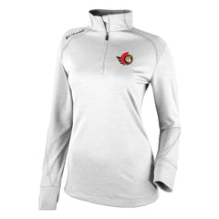 Ottawa Senators Columbia Women's Omni-Wick Shotgun 2.0 Quarter-Zip Pullover Top - White | US 202128458