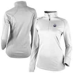 Edmonton Oilers Columbia Women's Omni-Wick Shotgun 2.0 Quarter-Zip Pullover Top - White | US 202128459