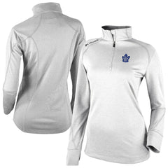 Toronto Maple Leafs Columbia Women's Omni-Wick Shotgun 2.0 Quarter-Zip Pullover Top - White | US 202128460