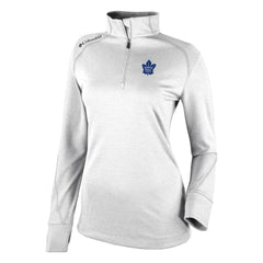 Toronto Maple Leafs Columbia Women's Omni-Wick Shotgun 2.0 Quarter-Zip Pullover Top - White | US 202128460