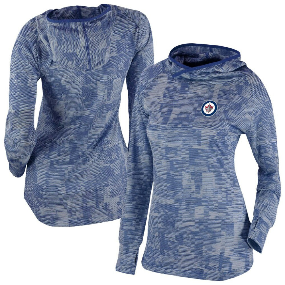 Winnipeg Jets Columbia Women's Omni-Wick Sunday Ball Pullover Hoodie - Navy | US 202128467