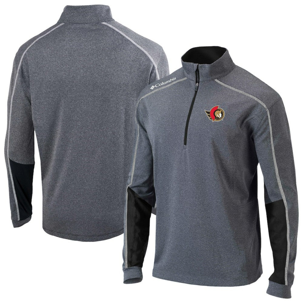 Ottawa Senators Columbia Omni-Wick Shotgun 2.0 Quarter-Zip Pullover Top - Black | US 202128472