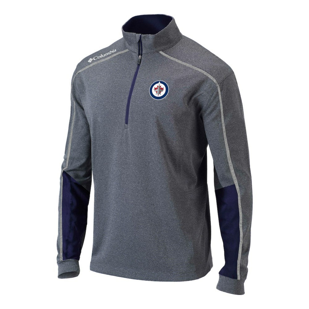 Winnipeg Jets Columbia Omni-Wick Shotgun 2.0 Quarter-Zip Pullover Top - Navy | US 202128473