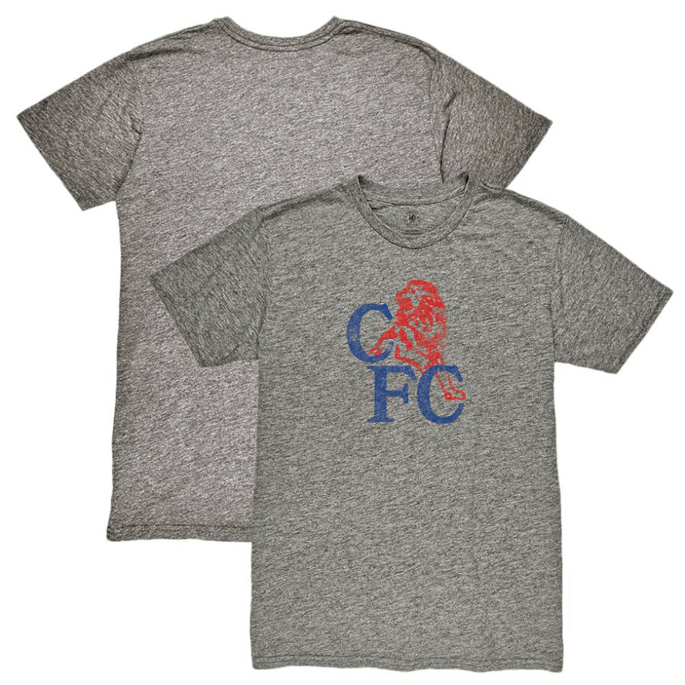 Chelsea 1863FC Retro '86 Badge Vintage Tri-Blend T-Shirt Heather Gray