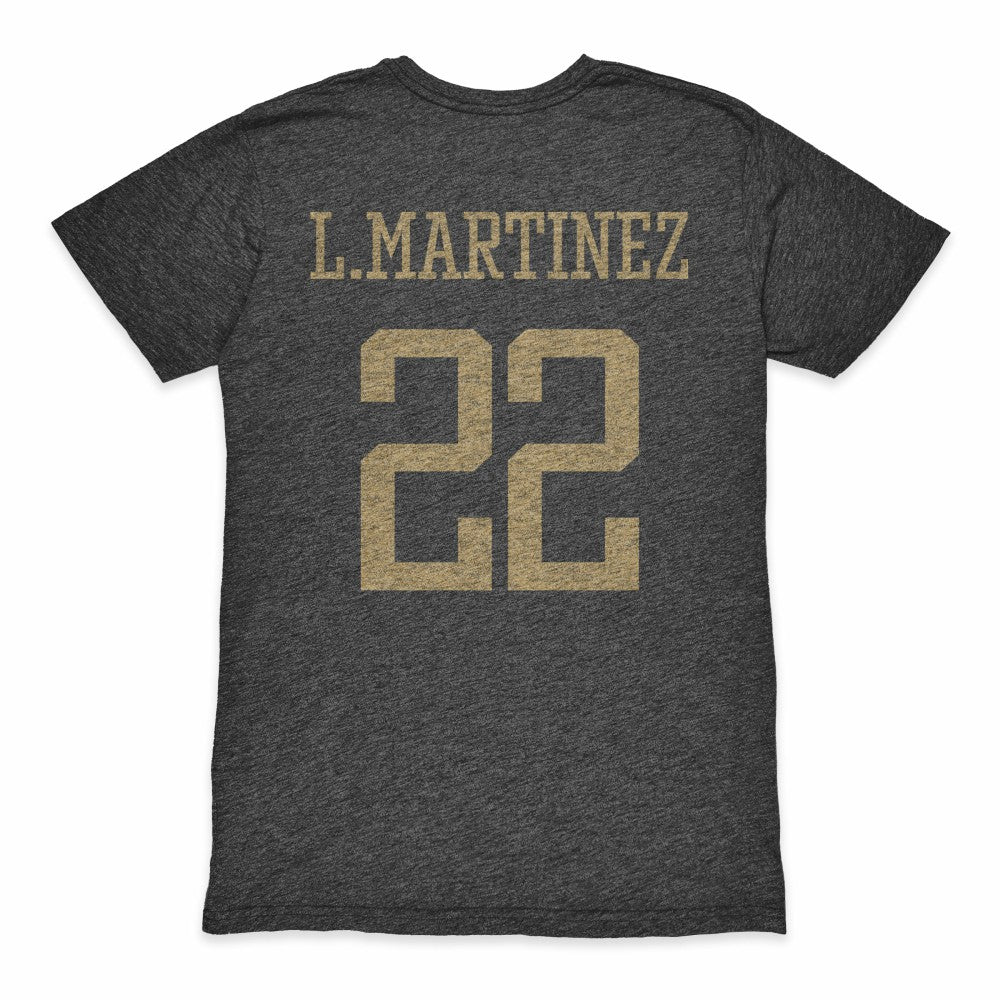 Lautaro Martinez Argentina National Team 1863FC Retro Player Tri-Blend T-Shirt Black